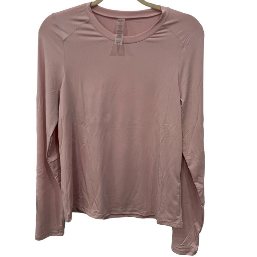 NWOT Nicole Miller Sport Light Pink Long sleeve Athletic Shirt Size Medium